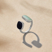 Aquamarine Wrap Silver Ring - Beautiful Earth Boutique