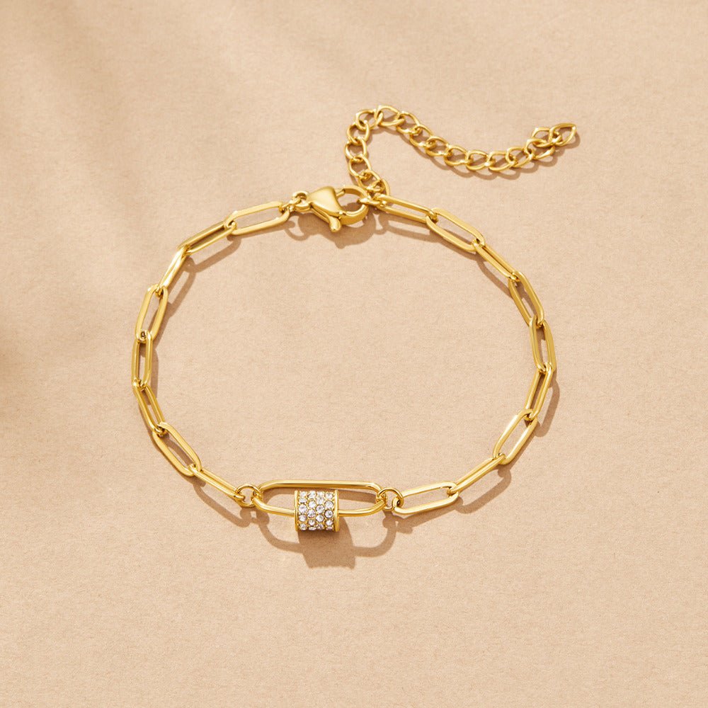 Crystal Paperclip Charm Bracelet - Beautiful Earth Boutique