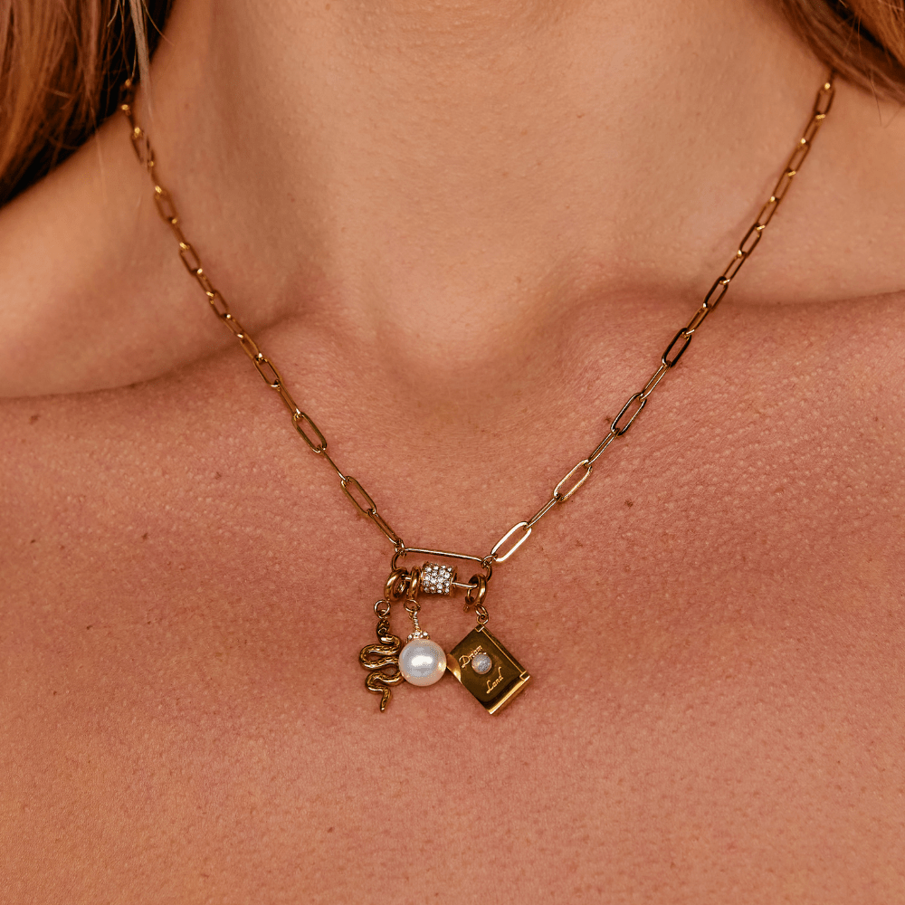 Crystal Paperclip Charm Necklace - Beautiful Earth Boutique