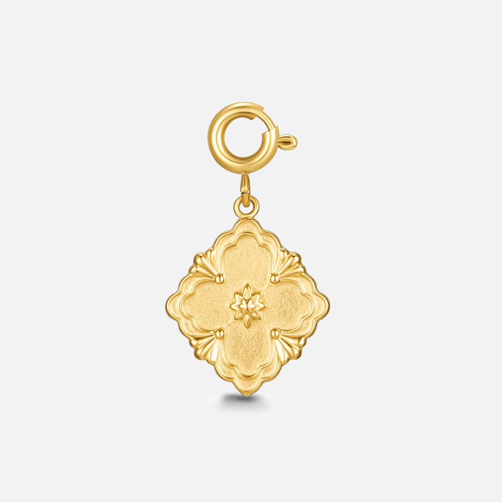 Golden Clover Leaf Charm - Beautiful Earth Boutique