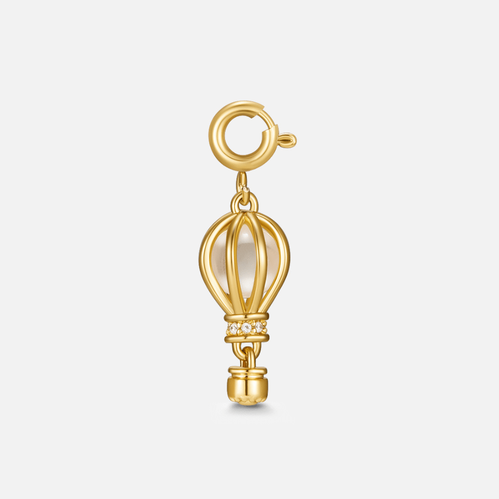 Golden Hot Air Balloon Charm - Beautiful Earth Boutique