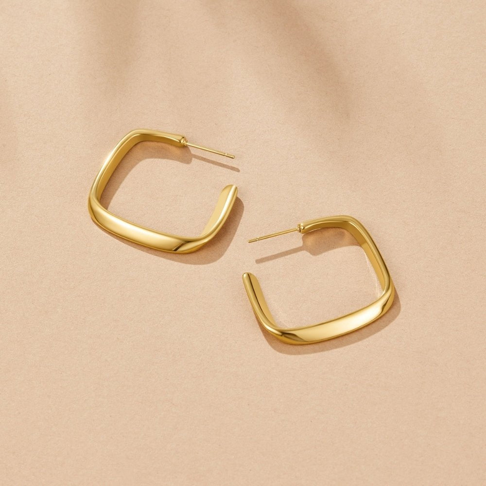 Mila Geometric Hoop Earrings - Beautiful Earth Boutique