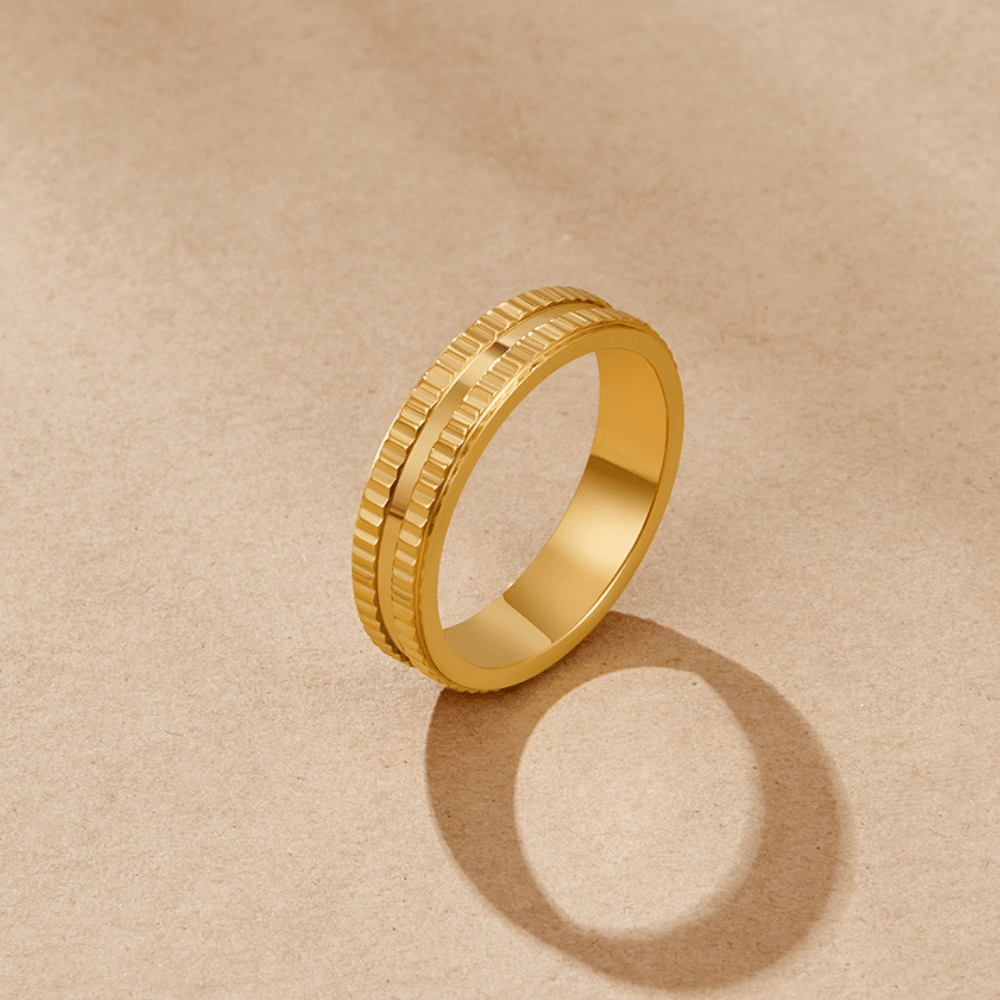 Rina Gold Band Ring - Beautiful Earth Boutique