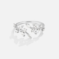 Silver Crystal Vine Ring - Beautiful Earth Boutique