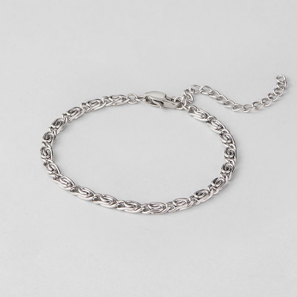 Silver Swirl Link Chain Bracelet - Beautiful Earth Boutique