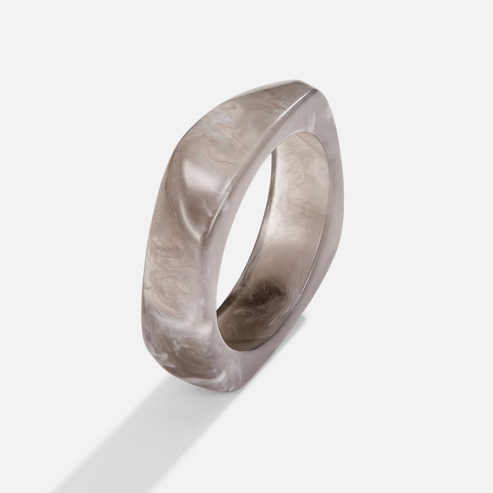 Smoked Grey Swirl Bangle - Beautiful Earth Boutique
