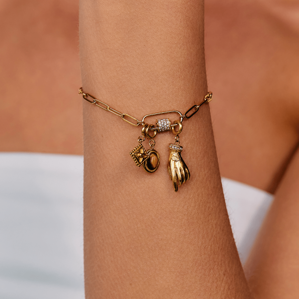 Tiger Eye Stone Charm - Beautiful Earth Boutique