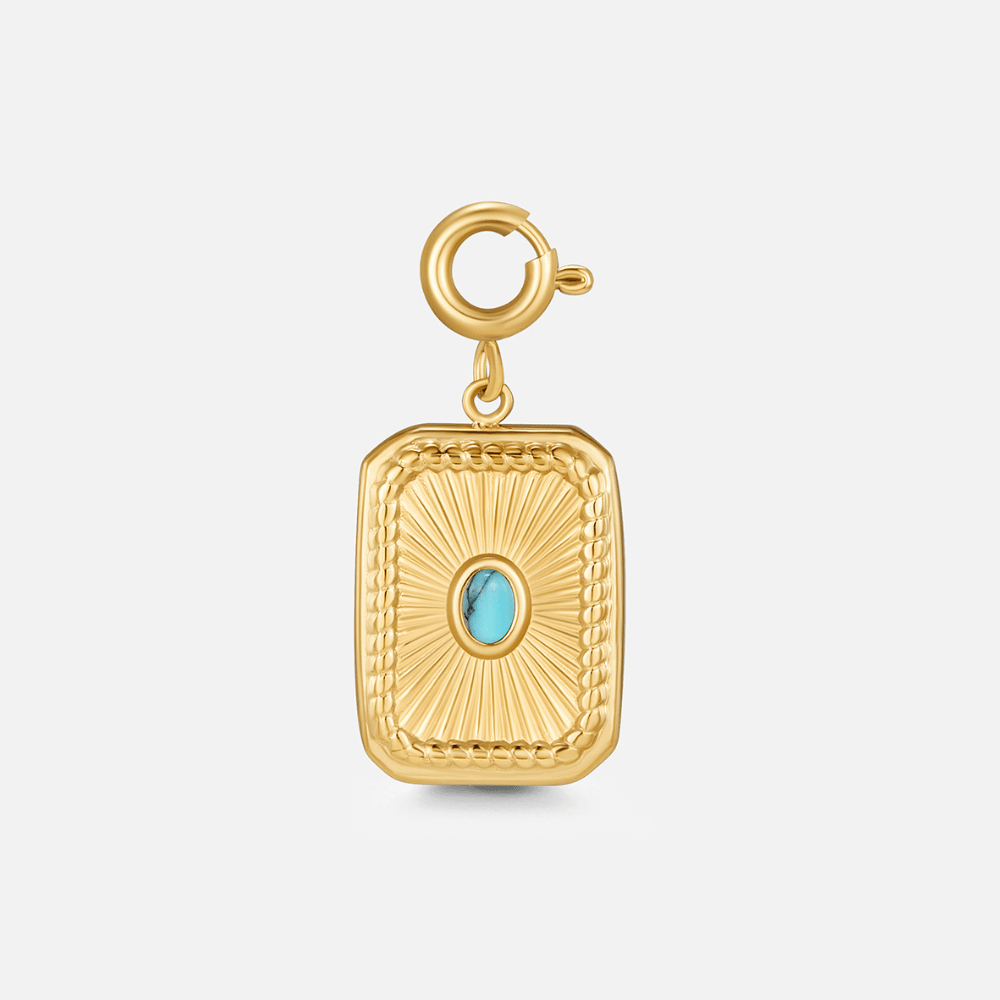 Turquoise Sunburst Charm - Beautiful Earth Boutique