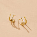 18K Gold & Pearl Claw Earrings - Beautiful Earth Boutique