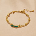 Alfa Green Malachite Bead Bracelet - Beautiful Earth Boutique