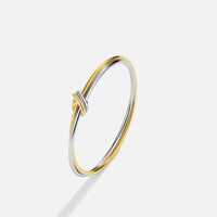 Ava Two-Toned Twisted Bangle