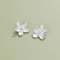 Blooming Silver Flower Earrings