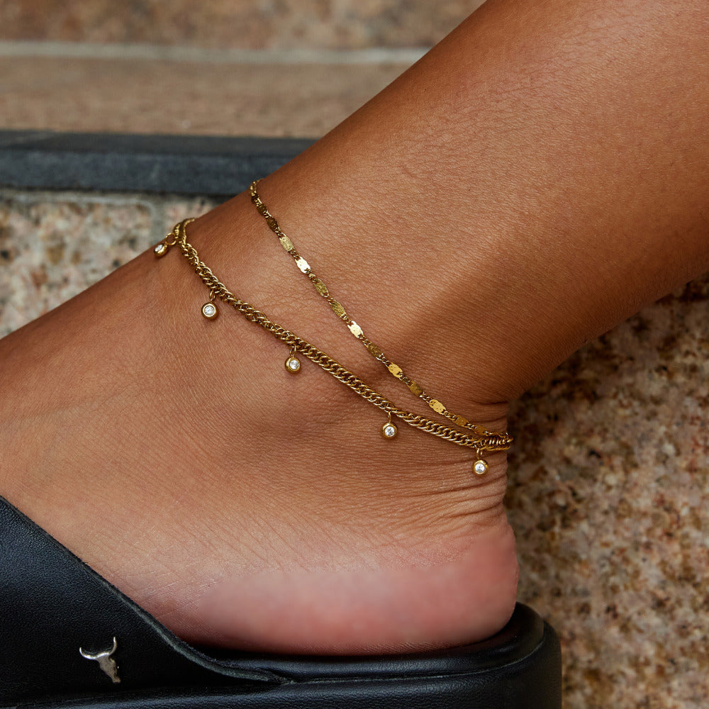 Layered Sabina Gold Anklet - Beautiful Earth Boutique