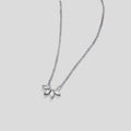 Silver Tiffany Crystal Leaf Pendant Necklace