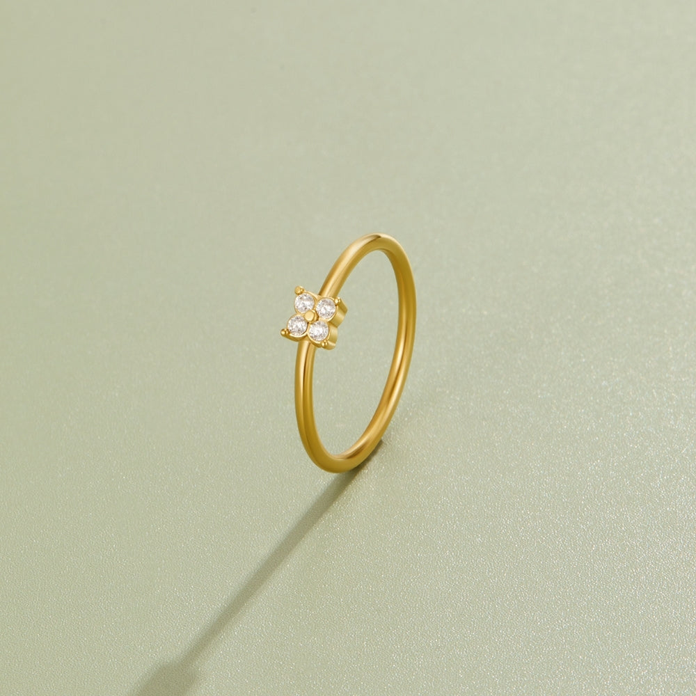 Tiny Petal Gold Ring