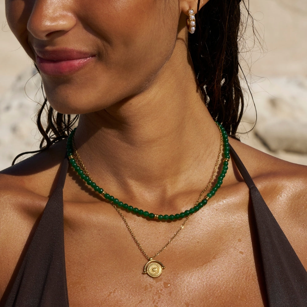 Winona Green Onyx Necklace