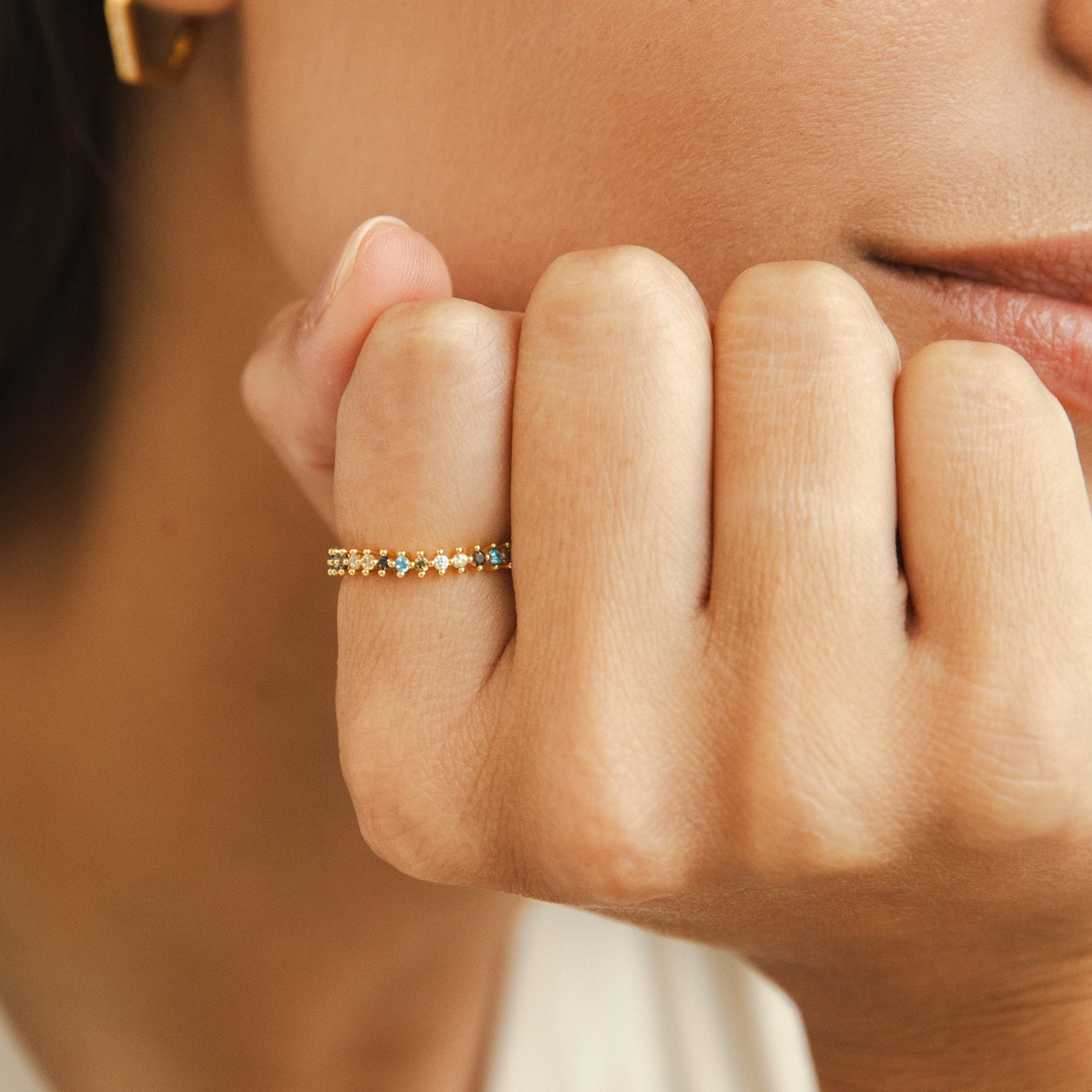 Adeline Rainbow Crystal Ring - Beautiful Earth Boutique