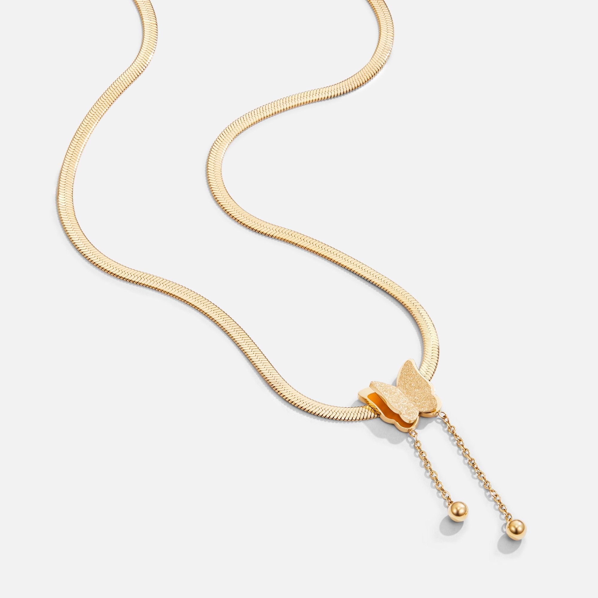 Amelie Gold Butterfly Necklace - Beautiful Earth Boutique