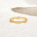 Arquette Gold & Crystal Band Ring - Beautiful Earth Boutique