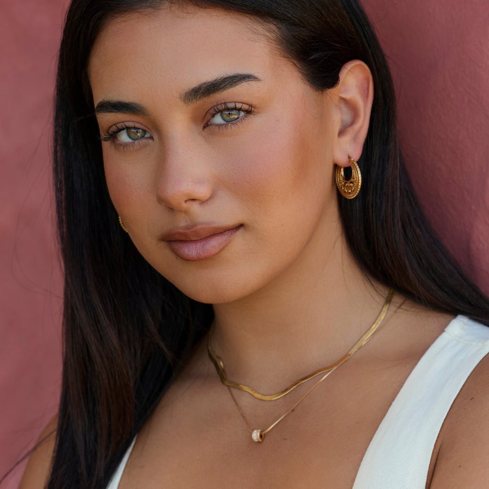 Boho Chic Gold Hoop Earrings - Beautiful Earth Boutique