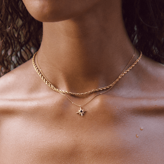 Calla Gold Twisted Chain Necklace - Beautiful Earth Boutique