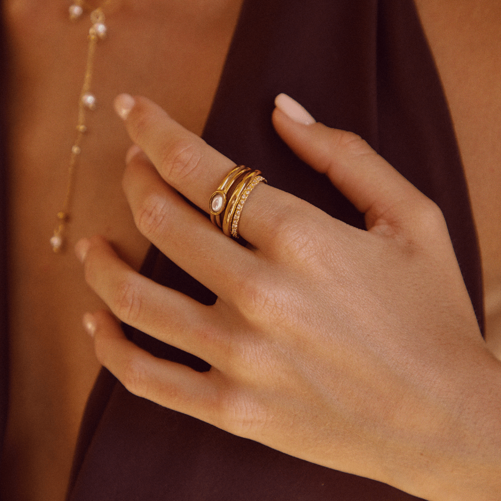 Chunky Pearl 18K Gold Ring - Beautiful Earth Boutique