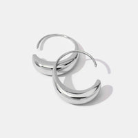 Classic Silver Drop Hoop Earrings - Beautiful Earth Boutique