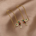 Crystal Hummingbird Tassel Earrings - Beautiful Earth Boutique