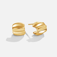 Elsa Mini Wave Hoop Earrings - Beautiful Earth Boutique