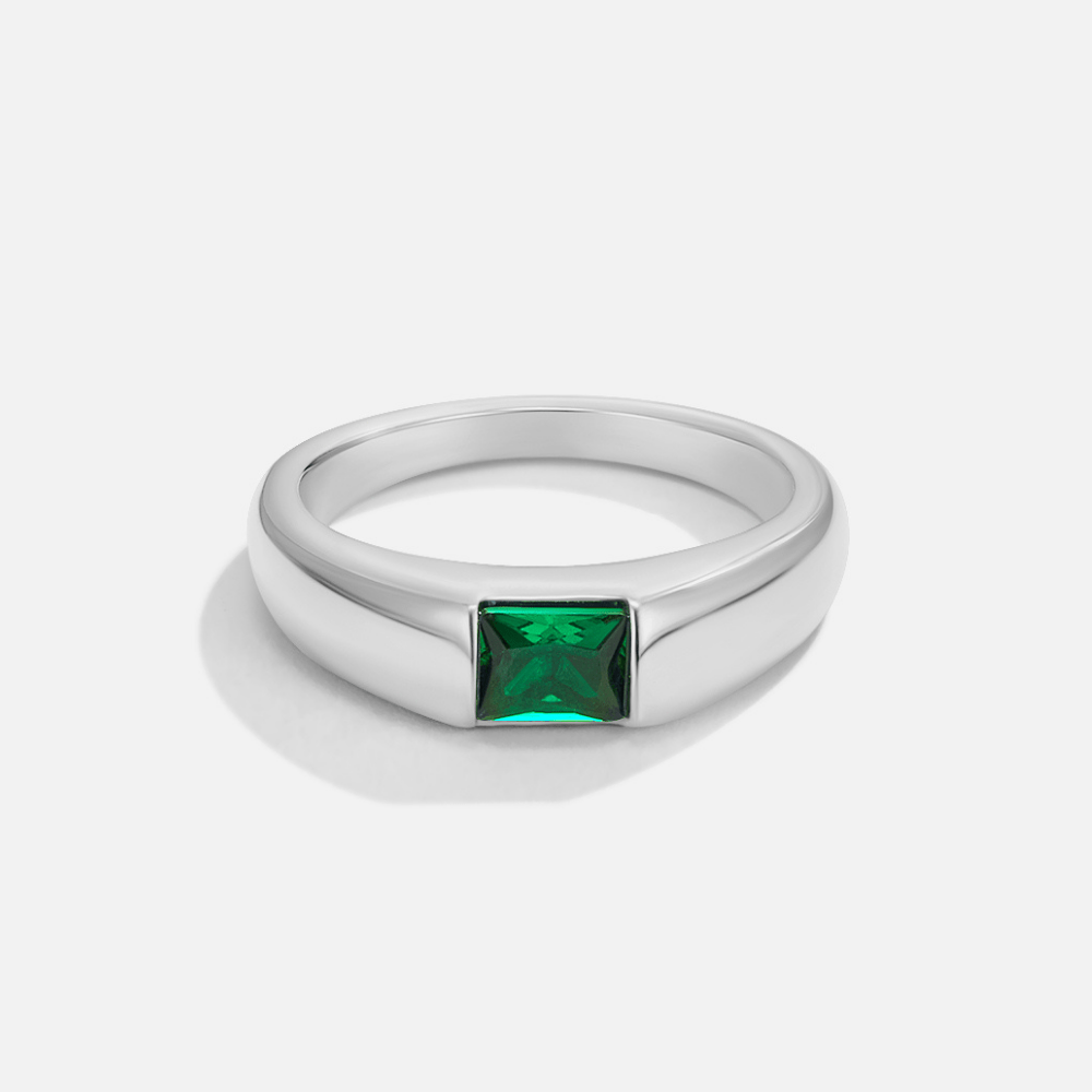 Ember Silver & Emerald Ring - Beautiful Earth Boutique