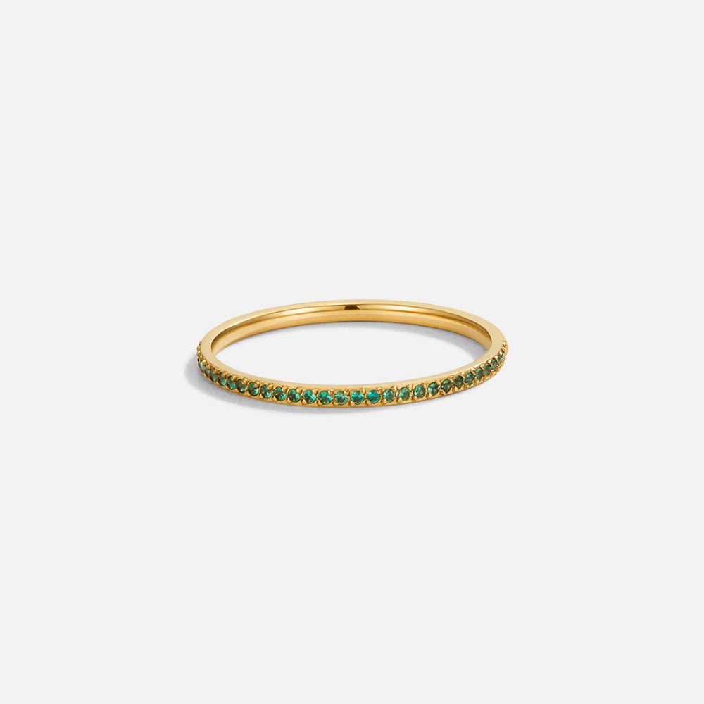 Emerald Eternity Crystal Ring - Beautiful Earth Boutique