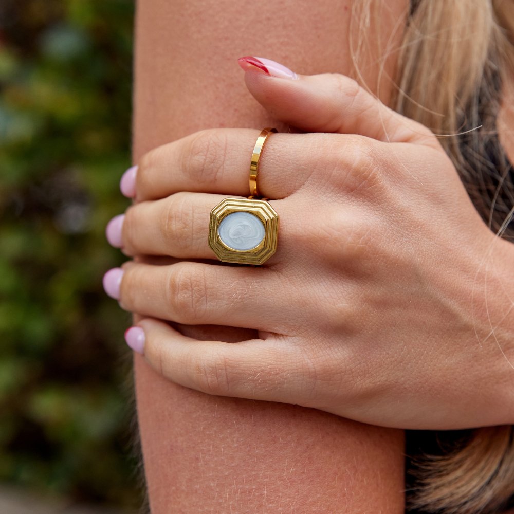 Geometric Vintage Gold Ring - Beautiful Earth Boutique