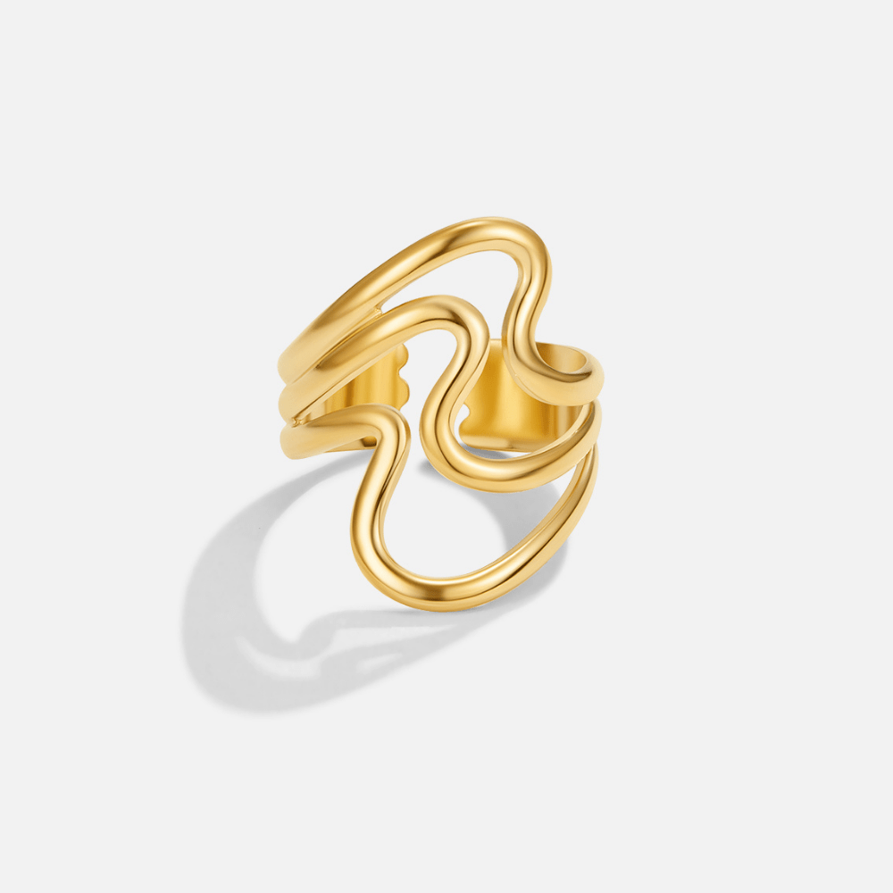 Golden Waves Wrap Ring - Beautiful Earth Boutique