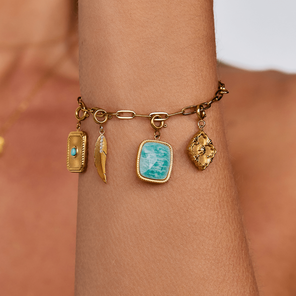 Green Amazonite Stone Charm - Beautiful Earth Boutique