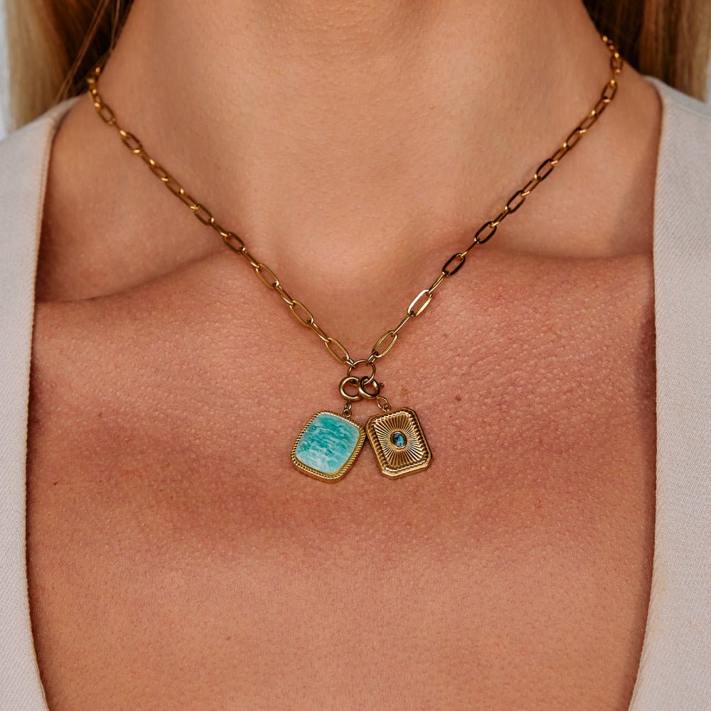Green Amazonite Stone Charm - Beautiful Earth Boutique