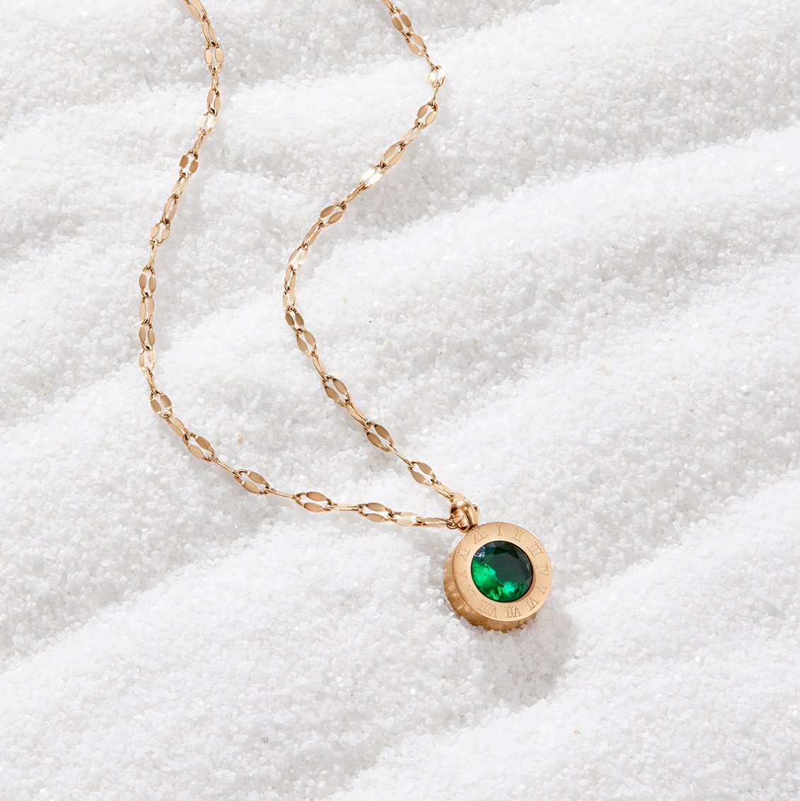 Green Crystal Athena Necklace - Beautiful Earth Boutique