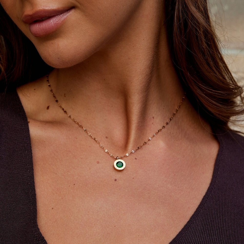 Green Crystal Athena Necklace - Beautiful Earth Boutique