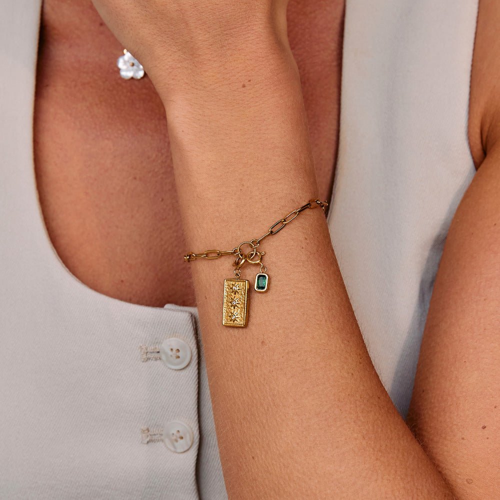 Green Emerald Crystal Charm - Beautiful Earth Boutique
