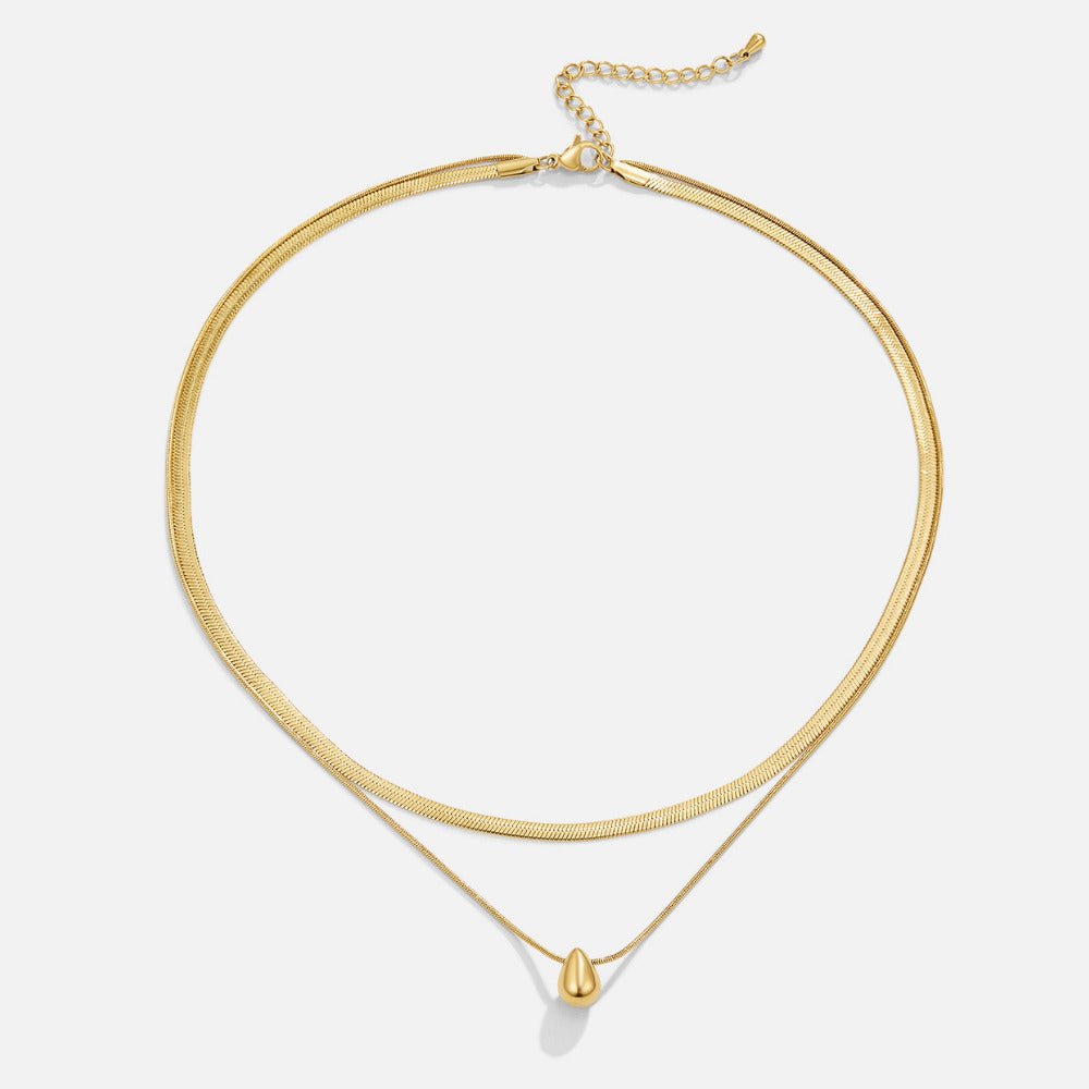 Layered Bella Teardrop Necklace - Beautiful Earth Boutique