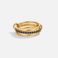 Layered Kaili Blue Crystal Ring - Beautiful Earth Boutique