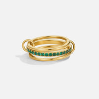Layered Kaili Green Crystal Ring - Beautiful Earth Boutique