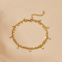 Layered Sabina Gold Anklet - Beautiful Earth Boutique