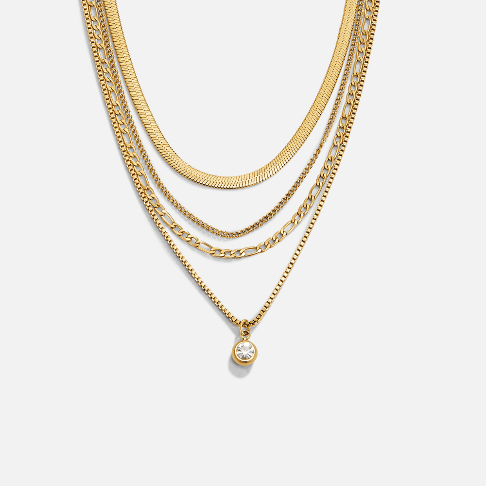 Lena Multi - Layered Gold Necklace - Beautiful Earth Boutique