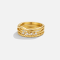 Lia Crystal & Gold Stack Ring - Beautiful Earth Boutique