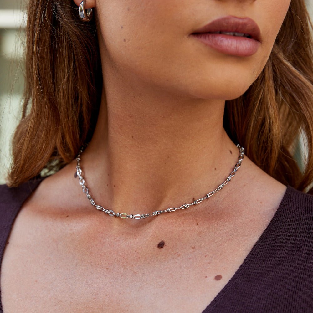 Link Chain Silver Necklace - Beautiful Earth Boutique