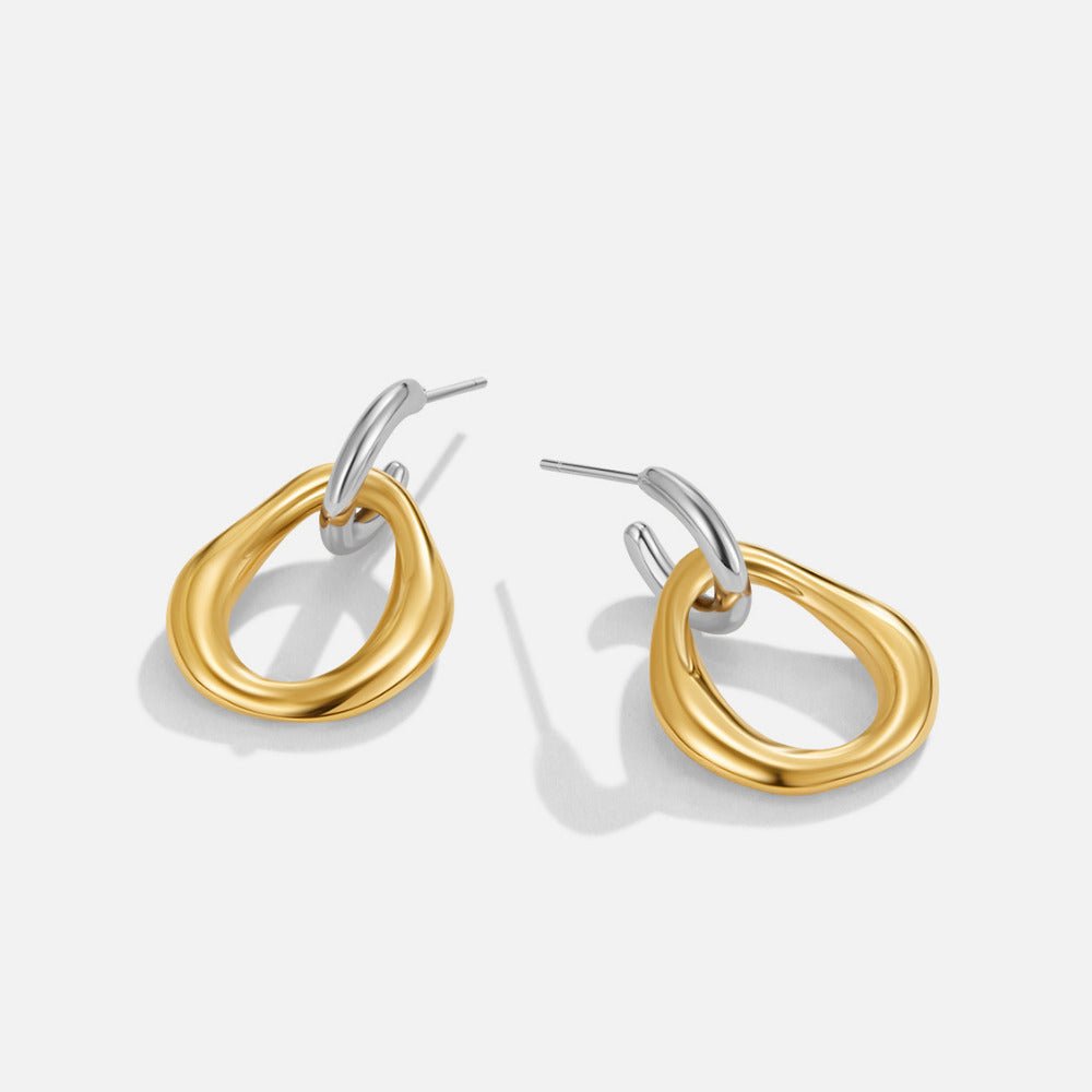 Lola Layered Drop Hoop Earrings - Beautiful Earth Boutique