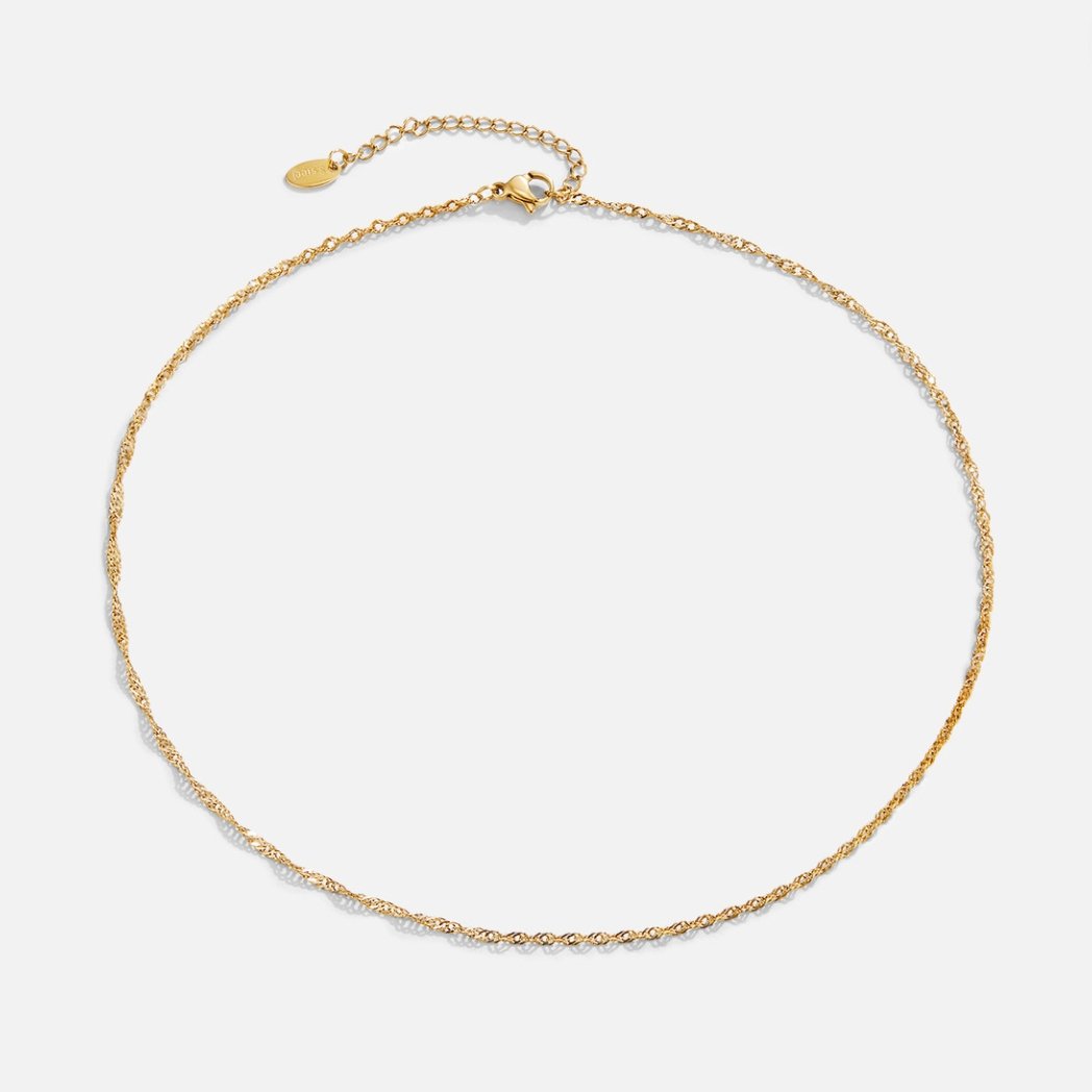 Mila Twist Gold Chain Necklace - Beautiful Earth Boutique