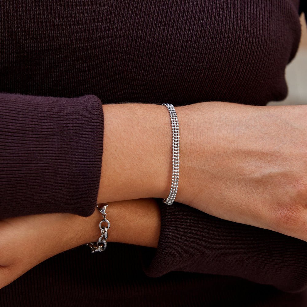Milan Silver Beaded Chain Bracelet - Beautiful Earth Boutique