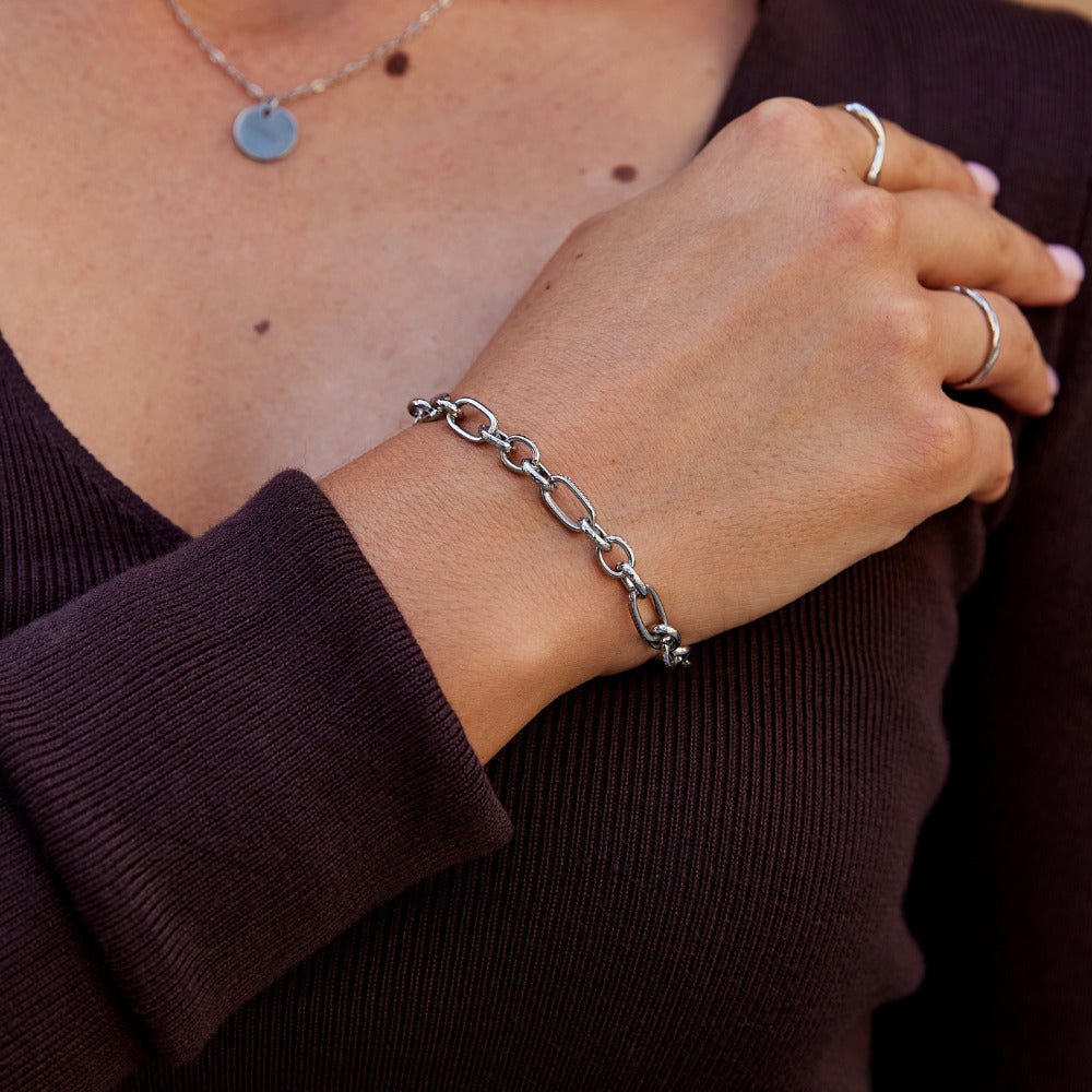 Miriam Chunky Silver Bracelet - Beautiful Earth Boutique