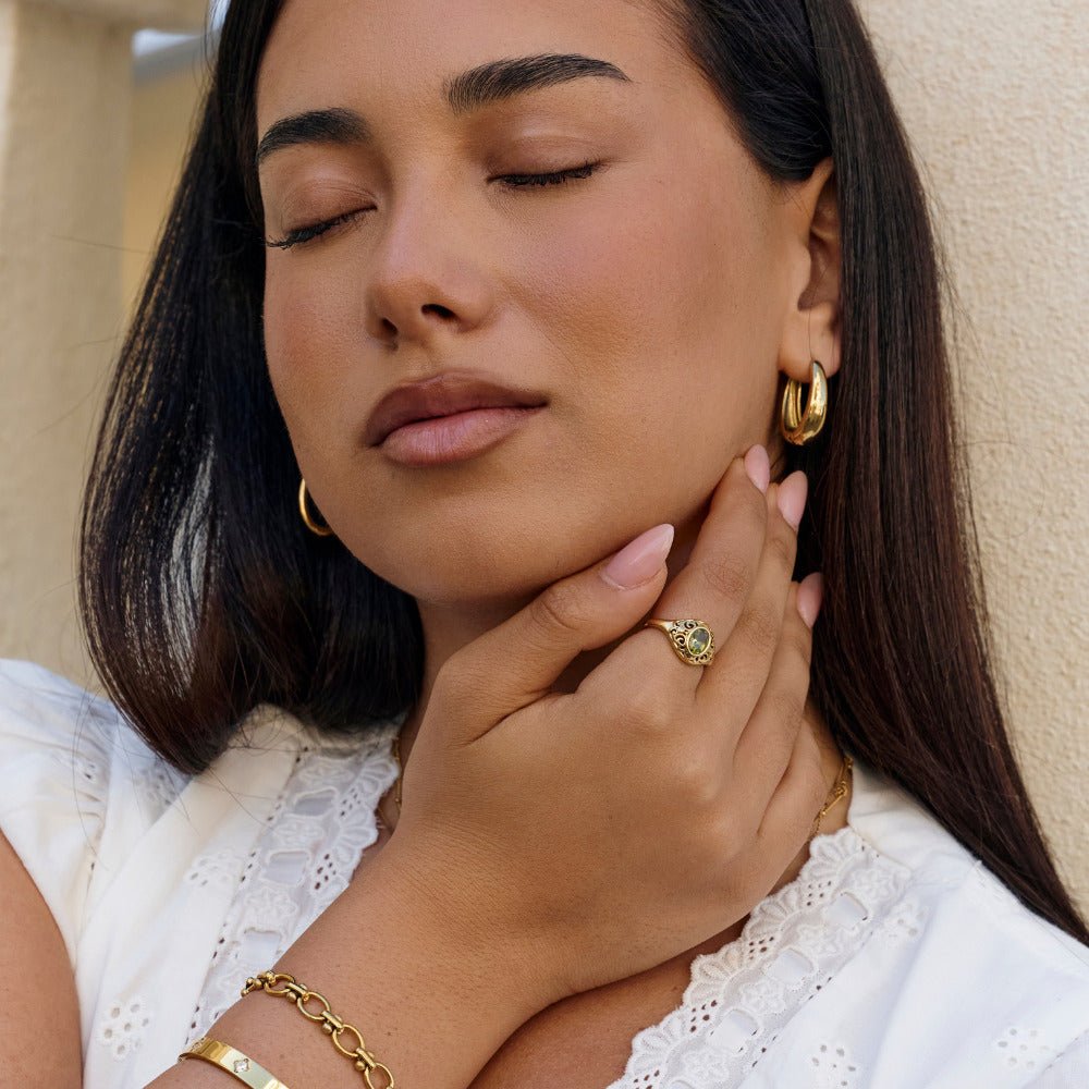 Mystic Emerald Gold Ring - Beautiful Earth Boutique
